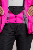 Купить Горнолыжный костюм женский зимний розового цвета 02321R, фото 11