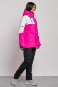 Купить Горнолыжный костюм женский зимний розового цвета 02321R, фото 3