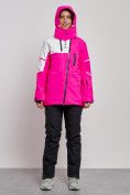 Купить Горнолыжный костюм женский зимний розового цвета 02321R, фото 8