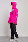 Купить Горнолыжный костюм женский зимний розового цвета 02321R, фото 9