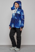 Купить Горнолыжный костюм женский зимний синего цвета 02321S, фото 10