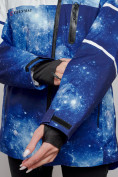 Купить Горнолыжный костюм женский зимний синего цвета 02321S, фото 13