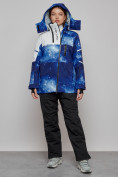 Купить Горнолыжный костюм женский зимний синего цвета 02321S, фото 9