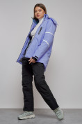 Купить Горнолыжный костюм женский зимний сиреневого цвета 02321Sn, фото 24