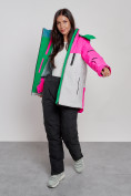 Купить Горнолыжный костюм женский зимний розового цвета 02322R, фото 14