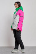 Купить Горнолыжный костюм женский зимний розового цвета 02322R, фото 2