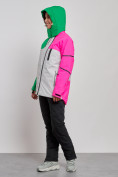 Купить Горнолыжный костюм женский зимний розового цвета 02322R, фото 9