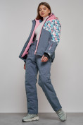 Купить Горнолыжный костюм женский зимний розового цвета 02337R, фото 24