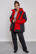 Купить Горнолыжный костюм женский большого размера зимний красного цвета 02366Kr, фото 8