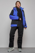 Купить Горнолыжный костюм женский большого размера зимний синего цвета 02366S, фото 15