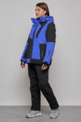 Купить Горнолыжный костюм женский большого размера зимний синего цвета 02366S, фото 2