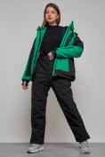 Купить Горнолыжный костюм женский большого размера зимний зеленого цвета 02366Z, фото 13