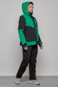 Купить Горнолыжный костюм женский большого размера зимний зеленого цвета 02366Z, фото 7