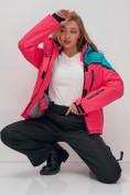 Купить Горнолыжный костюм женский зимний розового цвета 02390R, фото 11