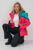 Купить Горнолыжный костюм женский зимний розового цвета 02390R, фото 12