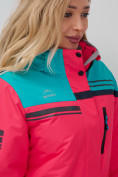 Купить Горнолыжный костюм женский зимний розового цвета 02390R, фото 6