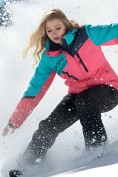 Купить Горнолыжный костюм женский зимний розового цвета 02392R