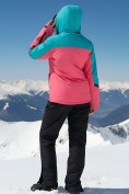 Купить Горнолыжный костюм женский зимний розового цвета 02392R, фото 4