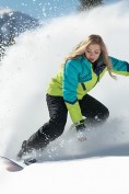 Купить Горнолыжный костюм женский зимний салатового цвета 02392Sl