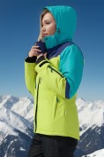 Купить Горнолыжный костюм женский зимний салатового цвета 02392Sl, фото 3