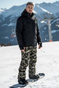 Купить Горнолыжный костюм мужской зимний черного цвета 02412Ch