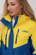 Купить Горнолыжный костюм женский зимний УЦЕНКА желтого цвета 02815J, фото 9
