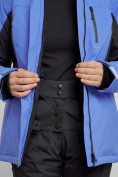 Купить Горнолыжный костюм женский зимний фиолетового цвета 03105F, фото 11