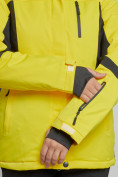 Купить Горнолыжный костюм женский зимний желтого цвета 03105J, фото 11