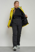 Купить Горнолыжный костюм женский зимний желтого цвета 03105J, фото 12