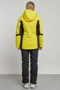 Купить Горнолыжный костюм женский зимний желтого цвета 03105J, фото 4