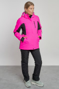 Купить Горнолыжный костюм женский зимний розового цвета 03105R, фото 10