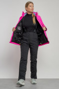 Купить Горнолыжный костюм женский зимний розового цвета 03105R, фото 13