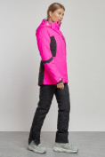 Купить Горнолыжный костюм женский зимний розового цвета 03105R, фото 3