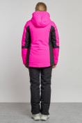 Купить Горнолыжный костюм женский зимний розового цвета 03105R, фото 4