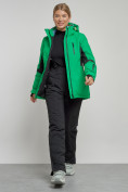 Купить Горнолыжный костюм женский зимний зеленого цвета 03105Z, фото 13