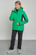 Купить Горнолыжный костюм женский зимний зеленого цвета 03105Z, фото 6