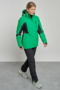 Купить Горнолыжный костюм женский зимний зеленого цвета 03105Z, фото 7