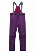 Купить Брюки горнолыжные подростковые для девочки УЦЕНКА темно-фиолетового цвета 0316TF