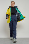 Купить Горнолыжный костюм женский зимний желтого цвета 03307J, фото 11