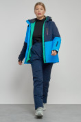 Купить Горнолыжный костюм женский зимний синего цвета 03307S, фото 12