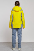 Купить Горнолыжный костюм женский зимний желтого цвета 03310J, фото 4