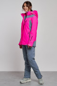 Купить Горнолыжный костюм женский зимний розового цвета 03310R, фото 2