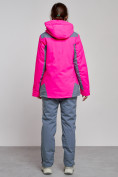 Купить Горнолыжный костюм женский зимний розового цвета 03310R, фото 4