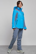 Купить Горнолыжный костюм женский зимний синего цвета 03310S, фото 3