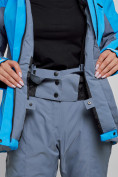Купить Горнолыжный костюм женский зимний синего цвета 03310S, фото 6