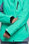 Купить Горнолыжный костюм женский зимний зеленого цвета 03310Z, фото 10