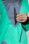 Купить Горнолыжный костюм женский зимний зеленого цвета 03310Z, фото 11