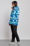 Купить Горнолыжный костюм женский зимний синего цвета 03320S, фото 2