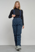 Купить Горнолыжный костюм женский зимний темно-синего цвета 03320TS, фото 11