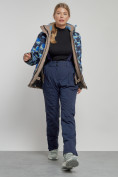 Купить Горнолыжный костюм женский зимний темно-синего цвета 03320TS, фото 9